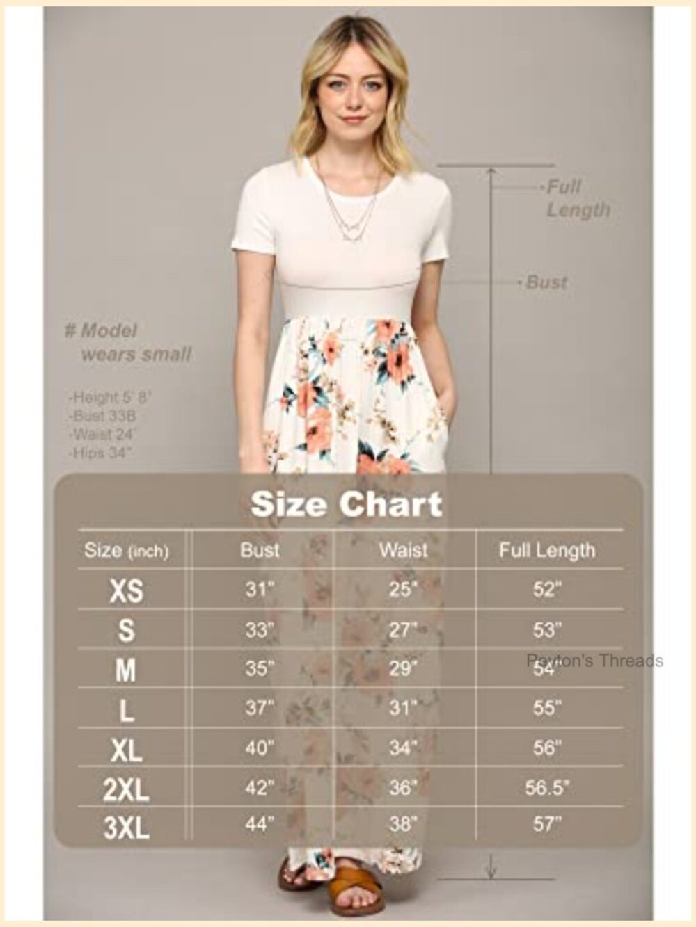 Short Sleeve Loose Plain Casual Long Maxi Dress with Pockets - Picture 6 of 7